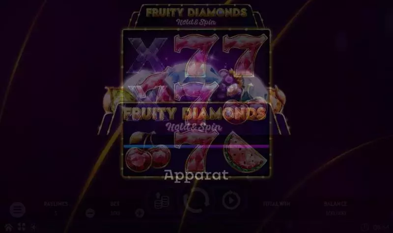 Fruity Diamonds Apparat Gaming Slots - Introduction Screen