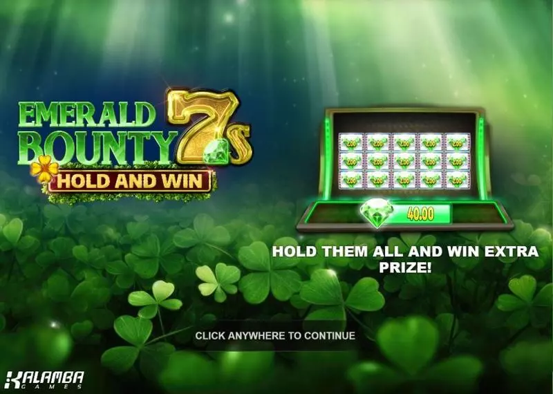  Emerald Bounty 7s Hold and Win Kalamba Games Slots - Introduction Screen
