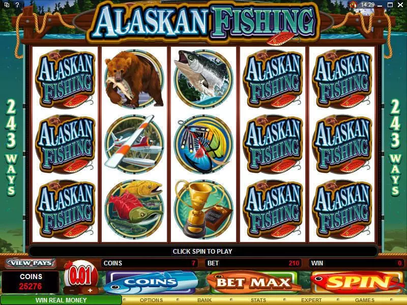 Alaskan Fishing Microgaming Slots - Main Screen Reels