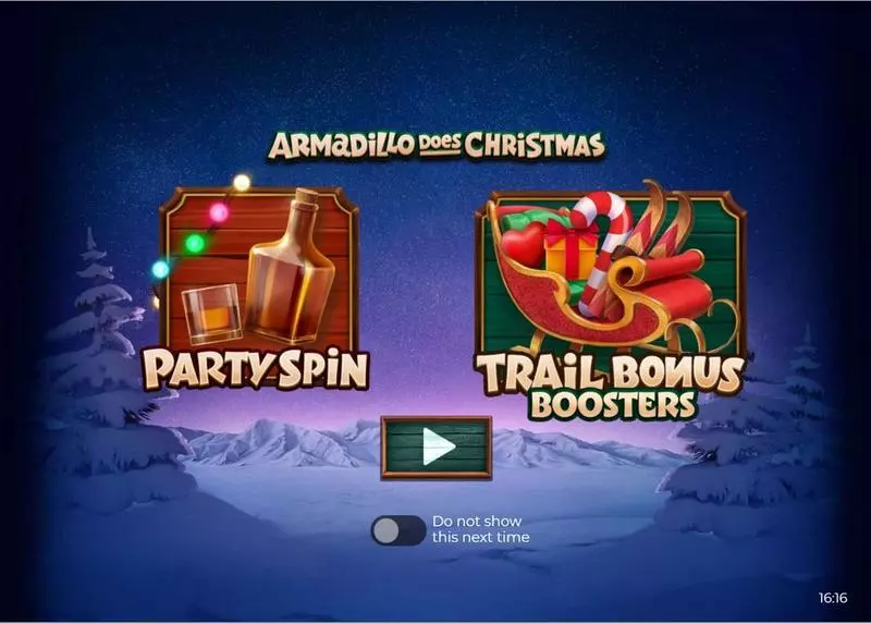 Armadillo Does Christmas 2023 Armadillo Studios Slots - Introduction Screen