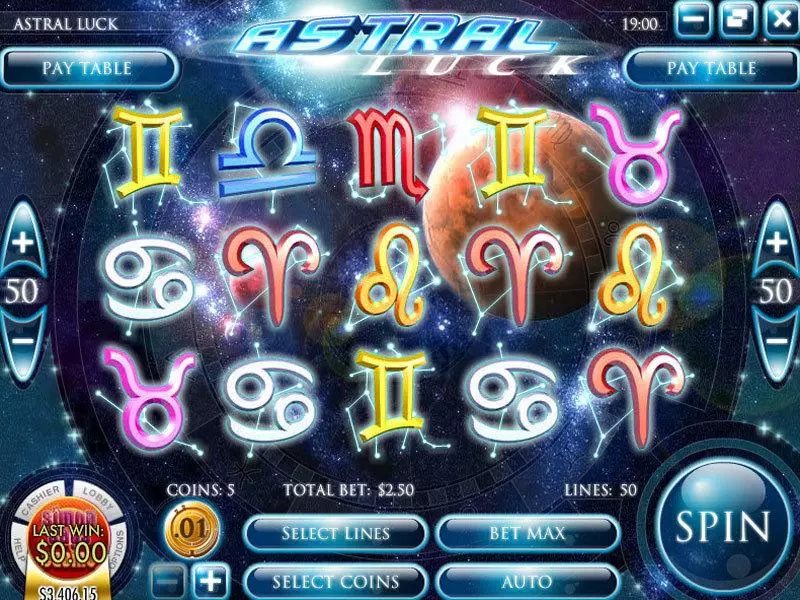 Astral Luck Rival Slots - Main Screen Reels
