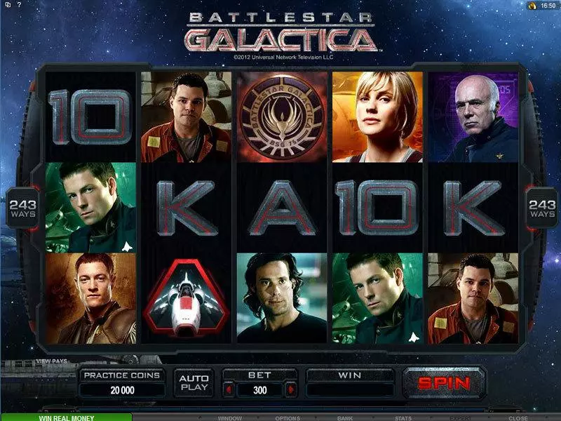 Battlestar Galactica Microgaming Slots - Main Screen Reels