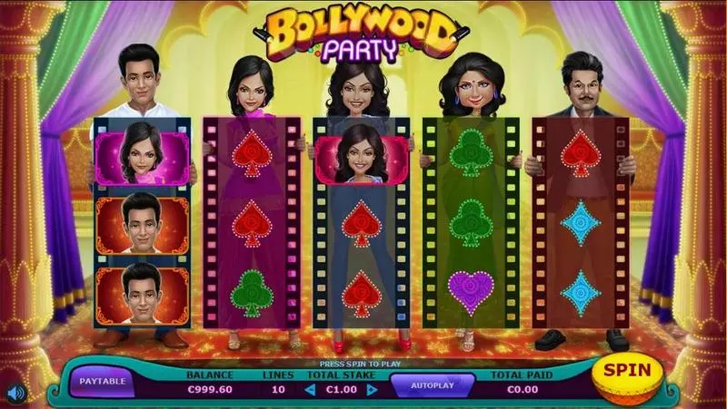 Bollywood Party Sigma Gaming Slots - Main Screen Reels