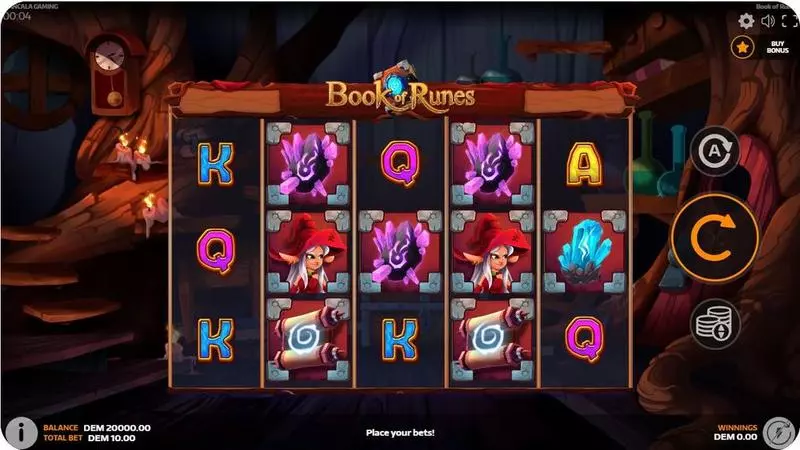Book of Runes Mancala Gaming Slots - Main Screen Reels