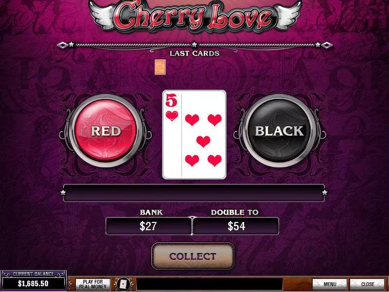 Cherry Love PlayTech Slots - Gamble Screen