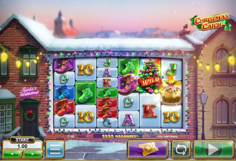 Christmas Catch Big Time Gaming Slots - Main Screen Reels