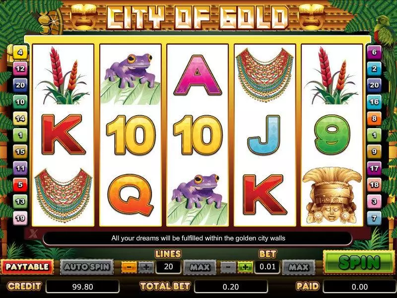 City of Gold bwin.party Slots - Main Screen Reels