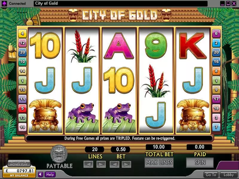 City of Gold 888 Slots - Main Screen Reels