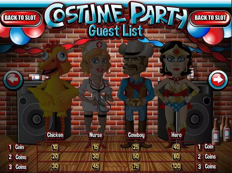 Costume Party Rival Slots - Info and Rules
