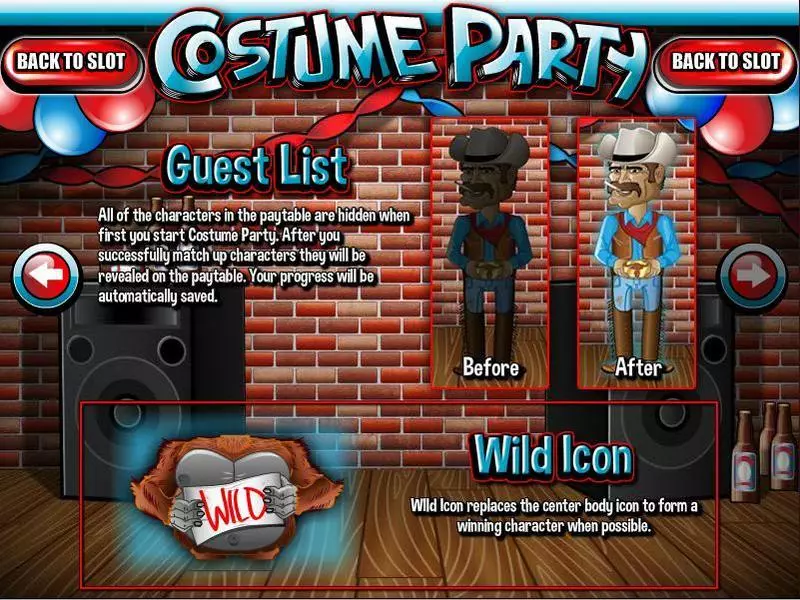 Costume Party Rival Slots - Info and Rules