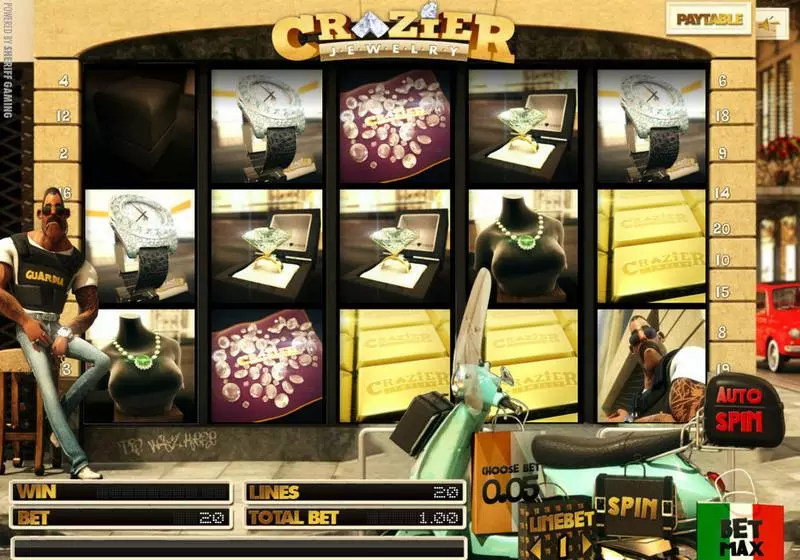 Crazier Jewelry Sheriff Gaming Slots - Main Screen Reels