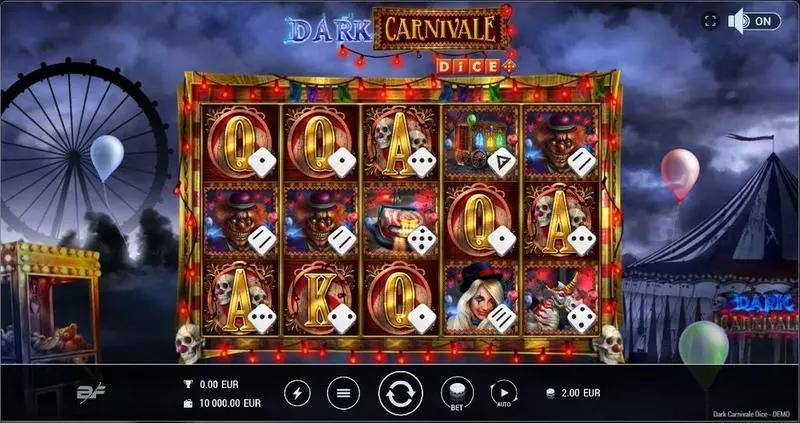 Dark Carnivale Dice BF Games Slots - Main Screen Reels