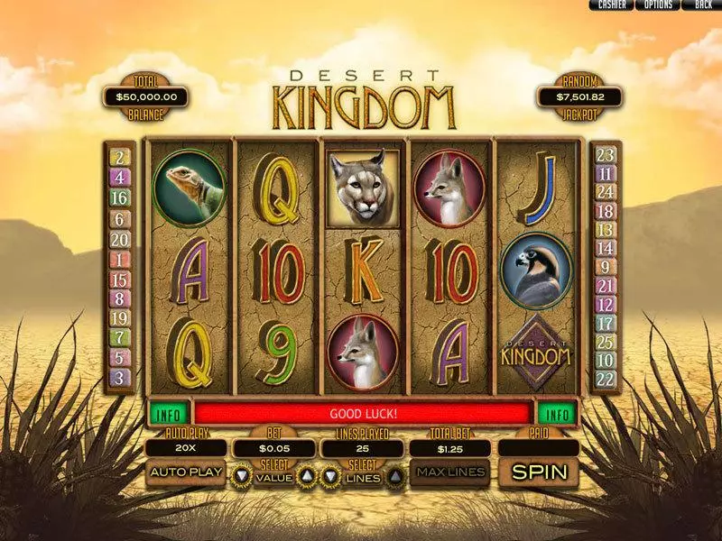 Desert Kingdom RTG Slots - Main Screen Reels