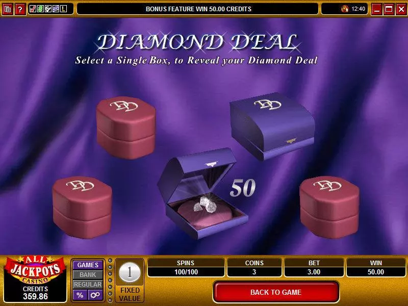 Diamond Deal Microgaming Slots - Bonus 1