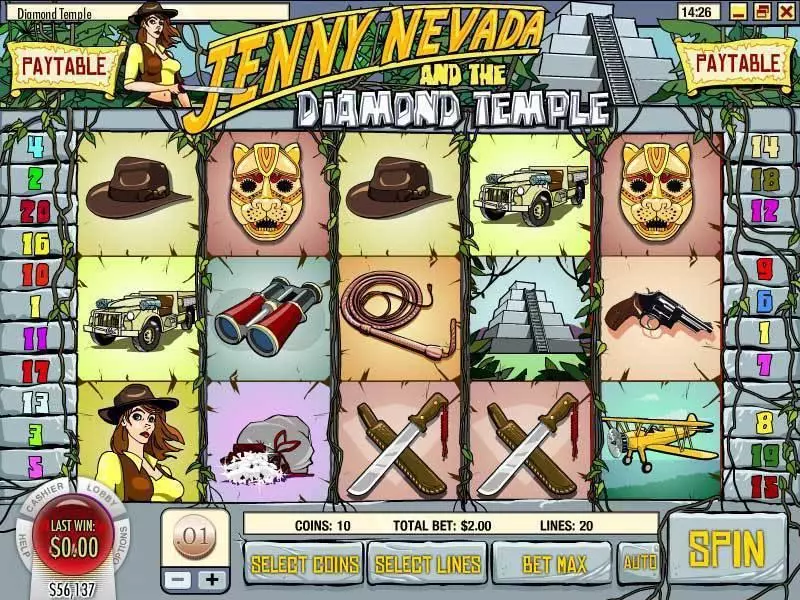 Diamond Temple Rival Slots - Main Screen Reels