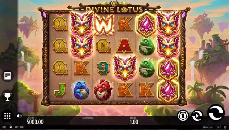 Divine Lotus Thunderkick Slots - Main Screen Reels