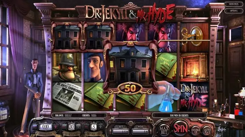 Dr. Jekyll & Mr.Hyde BetSoft Slots - Introduction Screen