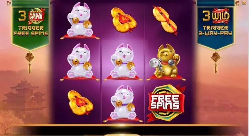 Feng Shui Kitties Booming Games Slots - Main Screen Reels