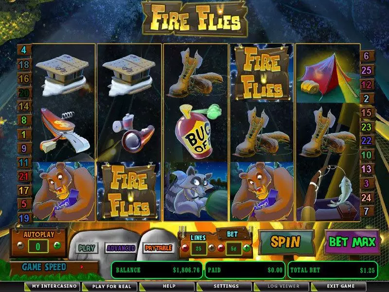 Fire Flies Amaya Slots - Main Screen Reels