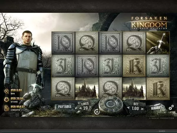 Forsaken Kingdom Microgaming Slots - Main Screen Reels