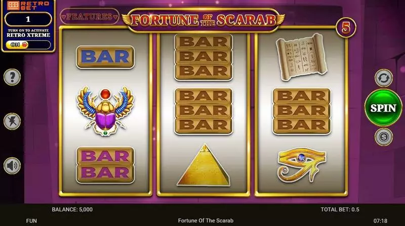 Fortune Of The Scarab Spinomenal Slots - Main Screen Reels