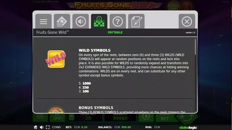 Fruits Gone Wild StakeLogic Slots - Bonus 3