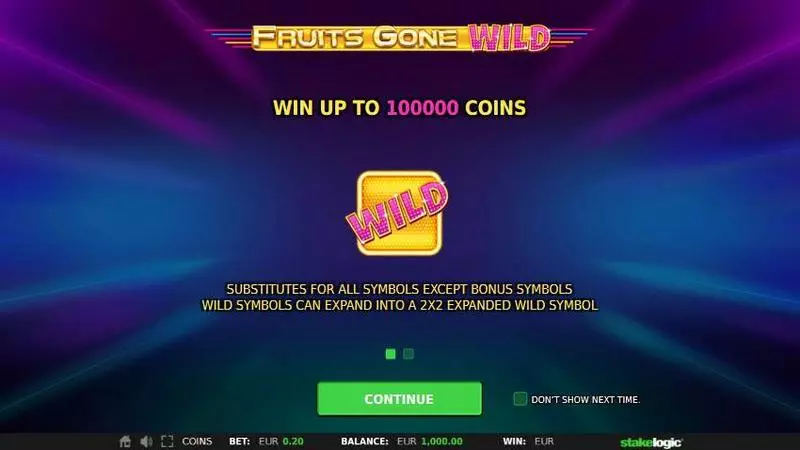 Fruits Gone Wild StakeLogic Slots - Info and Rules