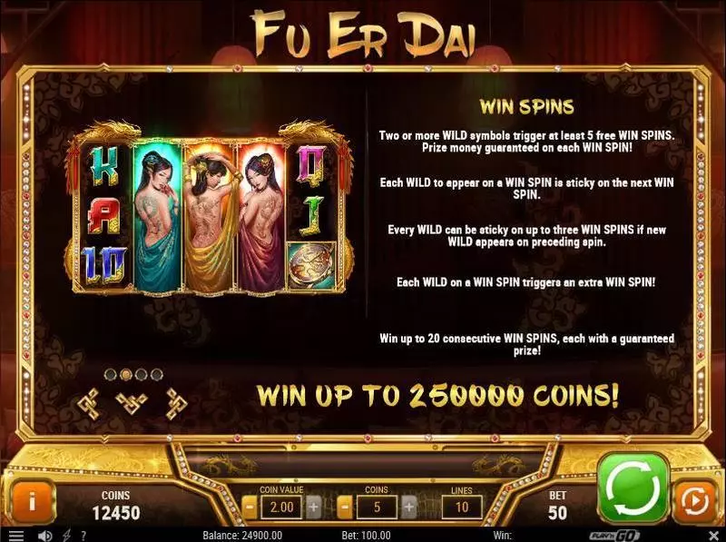 Fu Er Dai Play'n GO Slots - Free Spins Feature