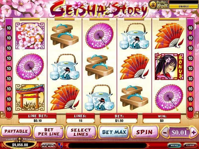 Geisha Story PlayTech Slots - Main Screen Reels
