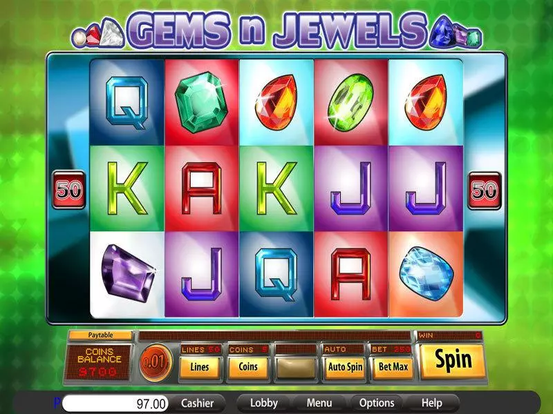 Gems n Jewels Saucify Slots - Main Screen Reels