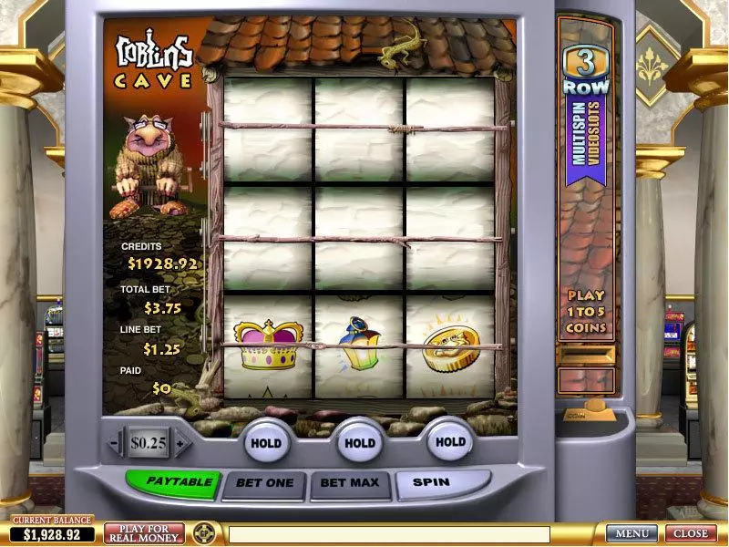 Goblin's Cave PlayTech Slots - Main Screen Reels
