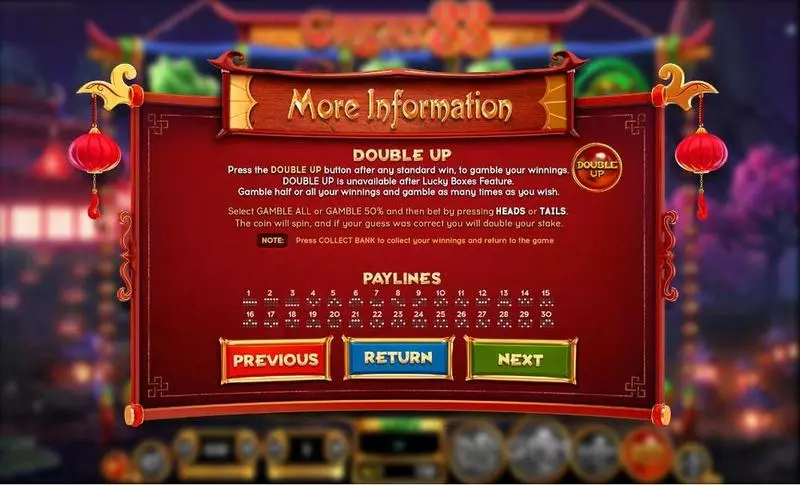 GREAT 88 BetSoft Slots - Info and Rules