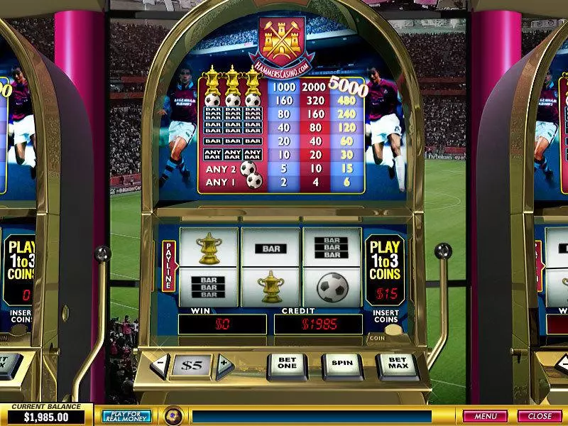 Hammers Casino PlayTech Slots - Main Screen Reels