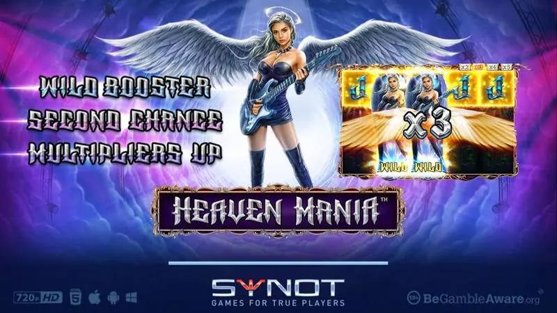 Heaven Mania Synot Games Slots - Introduction Screen