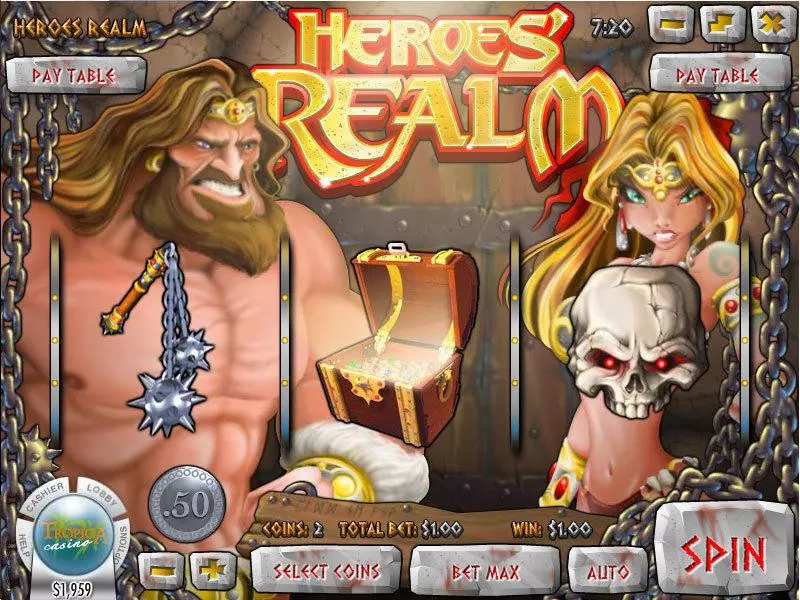 Heroes' Realm Rival Slots - Main Screen Reels