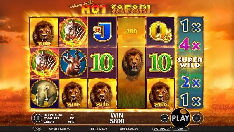 Hot Safari Topgame Slots - Main Screen Reels