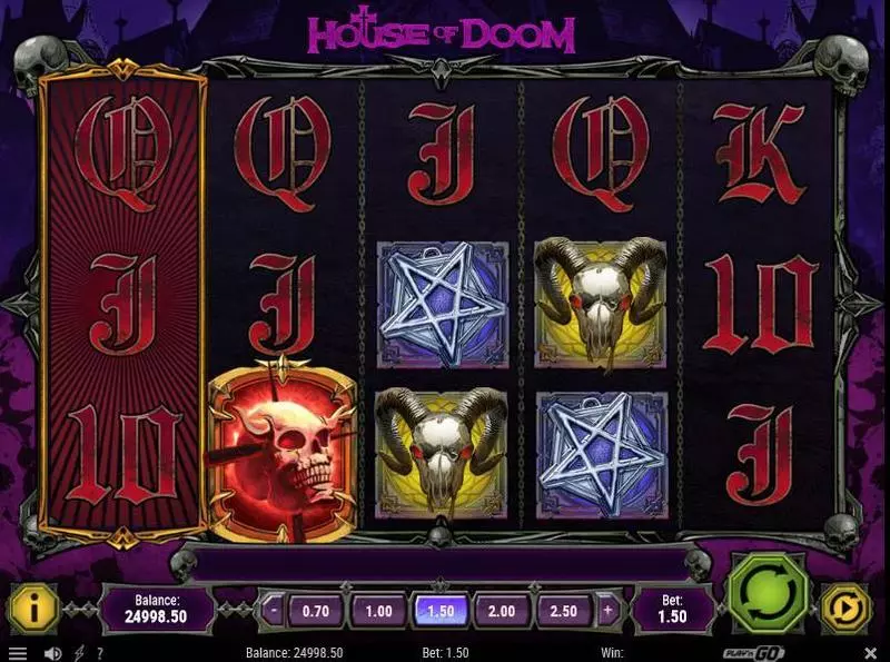 House of Doom Play'n GO Slots - Main Screen Reels