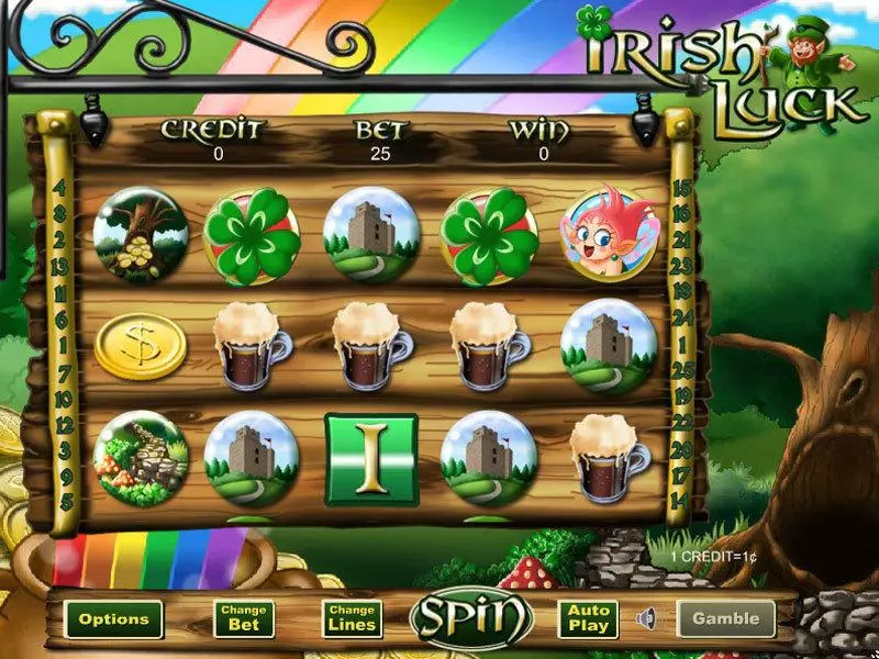 Irish Luck Eyecon Slots - Main Screen Reels