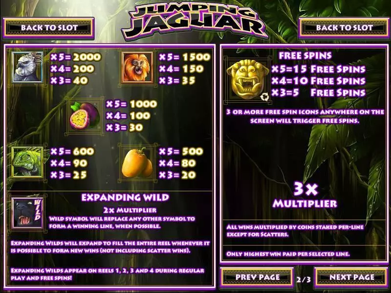 Jumping Jaguar Rival Slots - Bonus 1