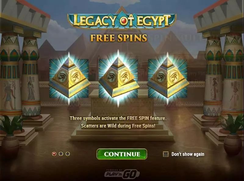 Legacy of Egypt Play'n GO Slots - Free Spins Feature