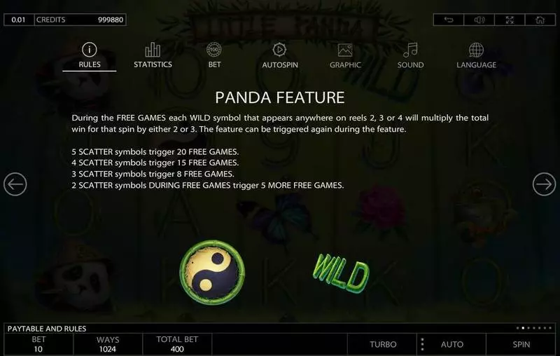 Little Panda Endorphina Slots - Bonus 1