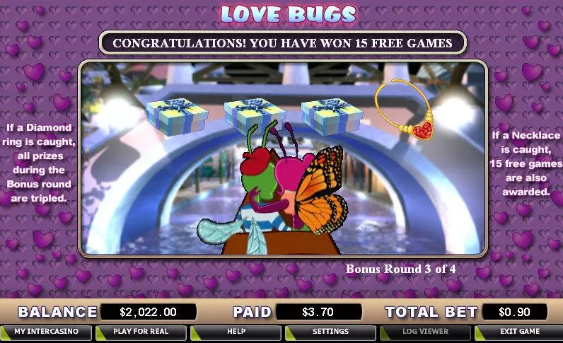 Love Bugs CryptoLogic Slots - Bonus 1