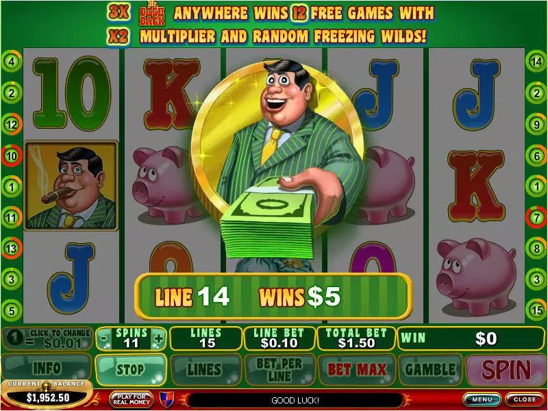 Mr. Cashback PlayTech Slots - Bonus 1