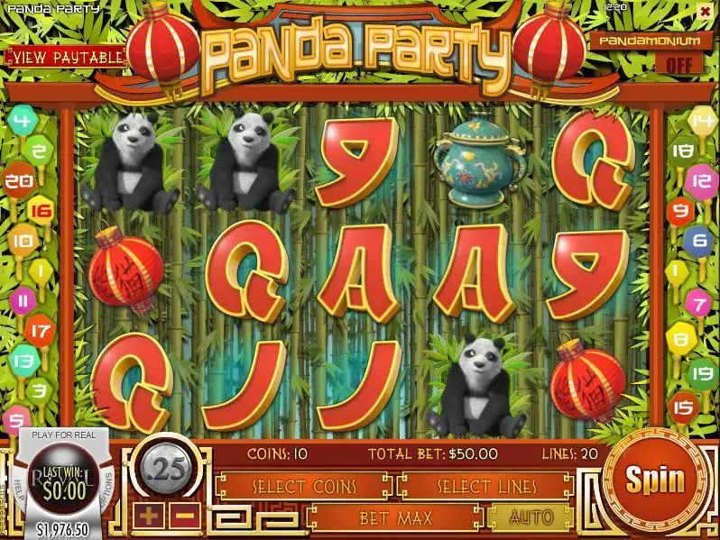 Panda Party Rival Slots - Main Screen Reels