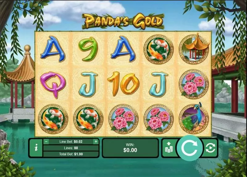 Panda's Gold RTG Slots - Main Screen Reels