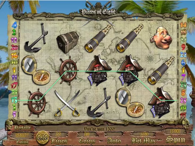 Pieces of Eight Saucify Slots - Main Screen Reels