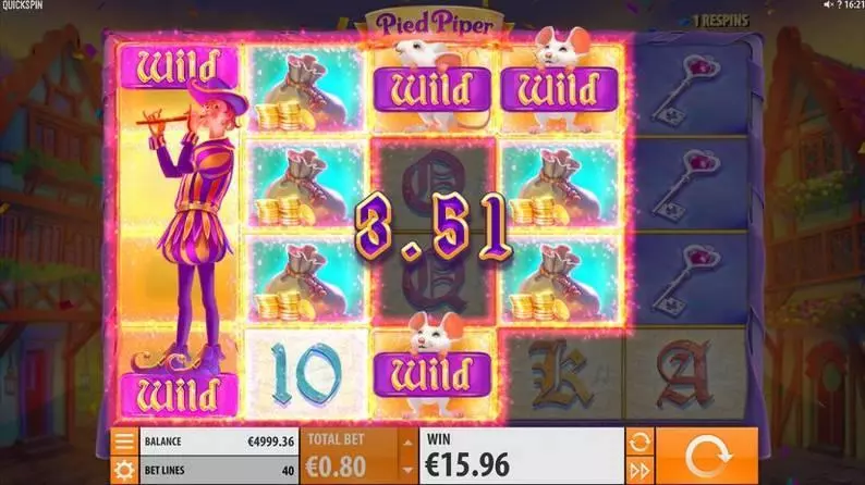 Pied Piper Quickspin Slots - Winning Screenshot