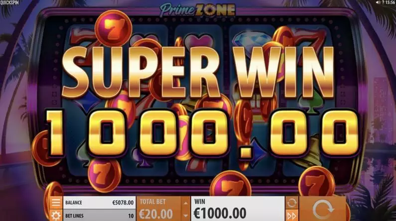 Prime Zone Quickspin Slots - Winning Screenshot