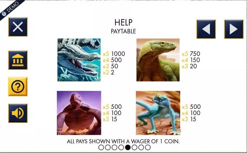 Reptile Riches Genesis Slots - Info and Rules