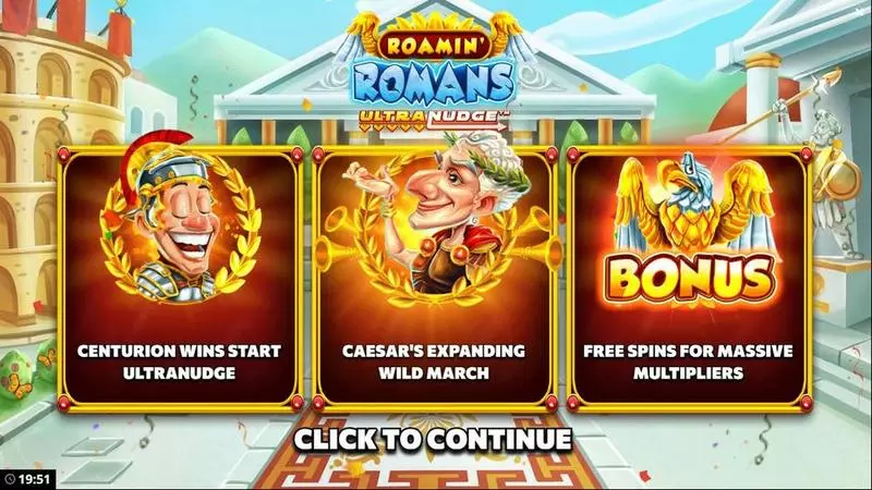 Roamin Romans UltraNudge Bang Bang Games Slots - Info and Rules